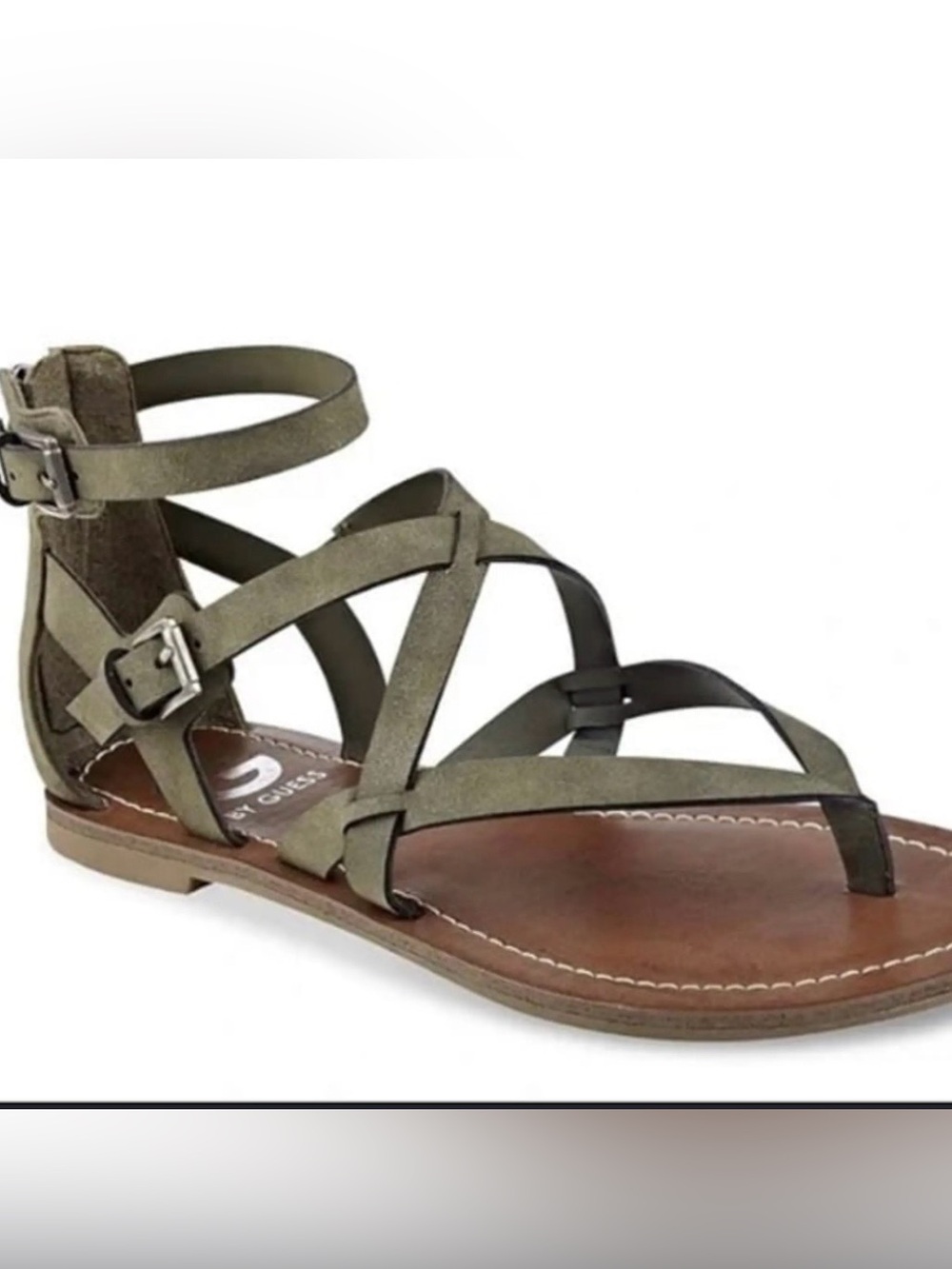 Guess Olive Green Multi-Strap Gladiator Sandal